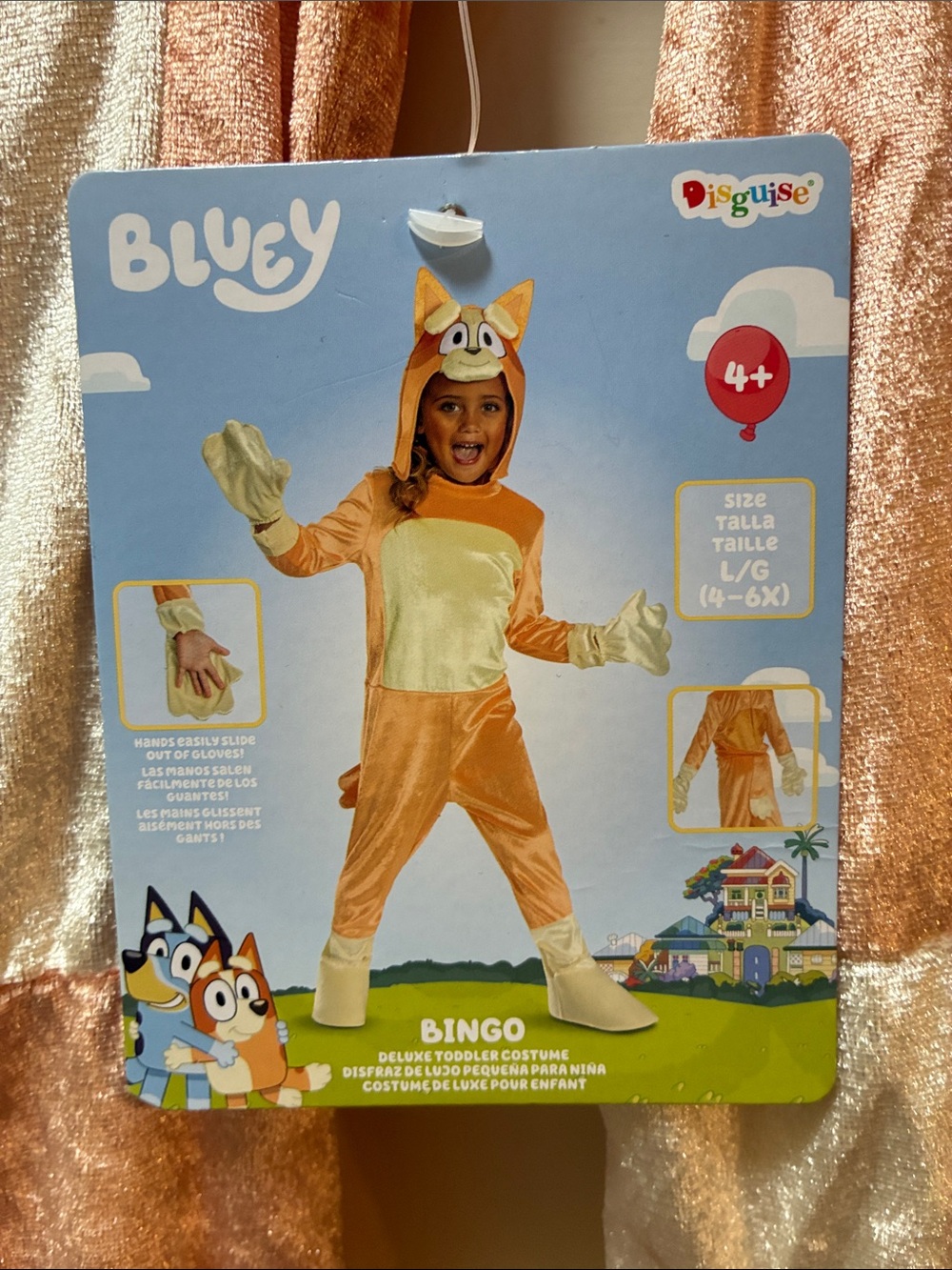 NWT 4-6X BINGO Dress up Halloween costume. Bluey